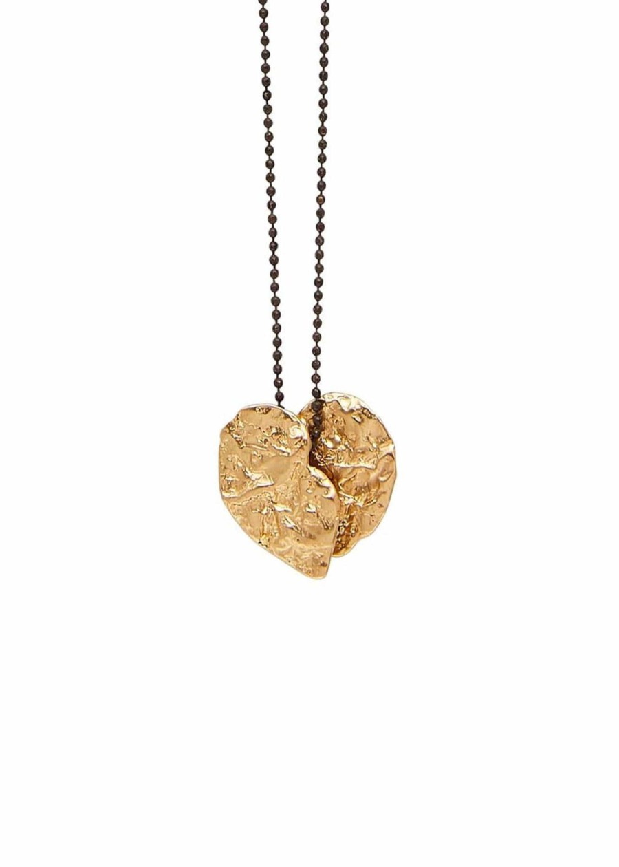 Accessories Julie Cohn Design Necklaces | Julie Cohn Design Broken Heart Bronze Pendant Necklace