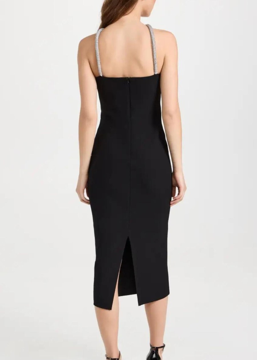 Clothing Amanda Uprichard | Amanda Uprichard Laren Midi Dress Black