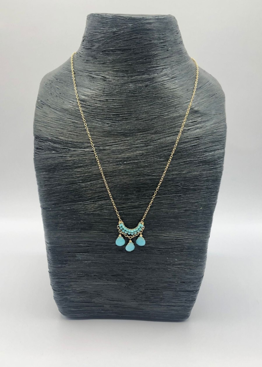 Accessories Dana Kellin Necklaces | Dana Kellin Amazonite Turquoise Gold Necklace