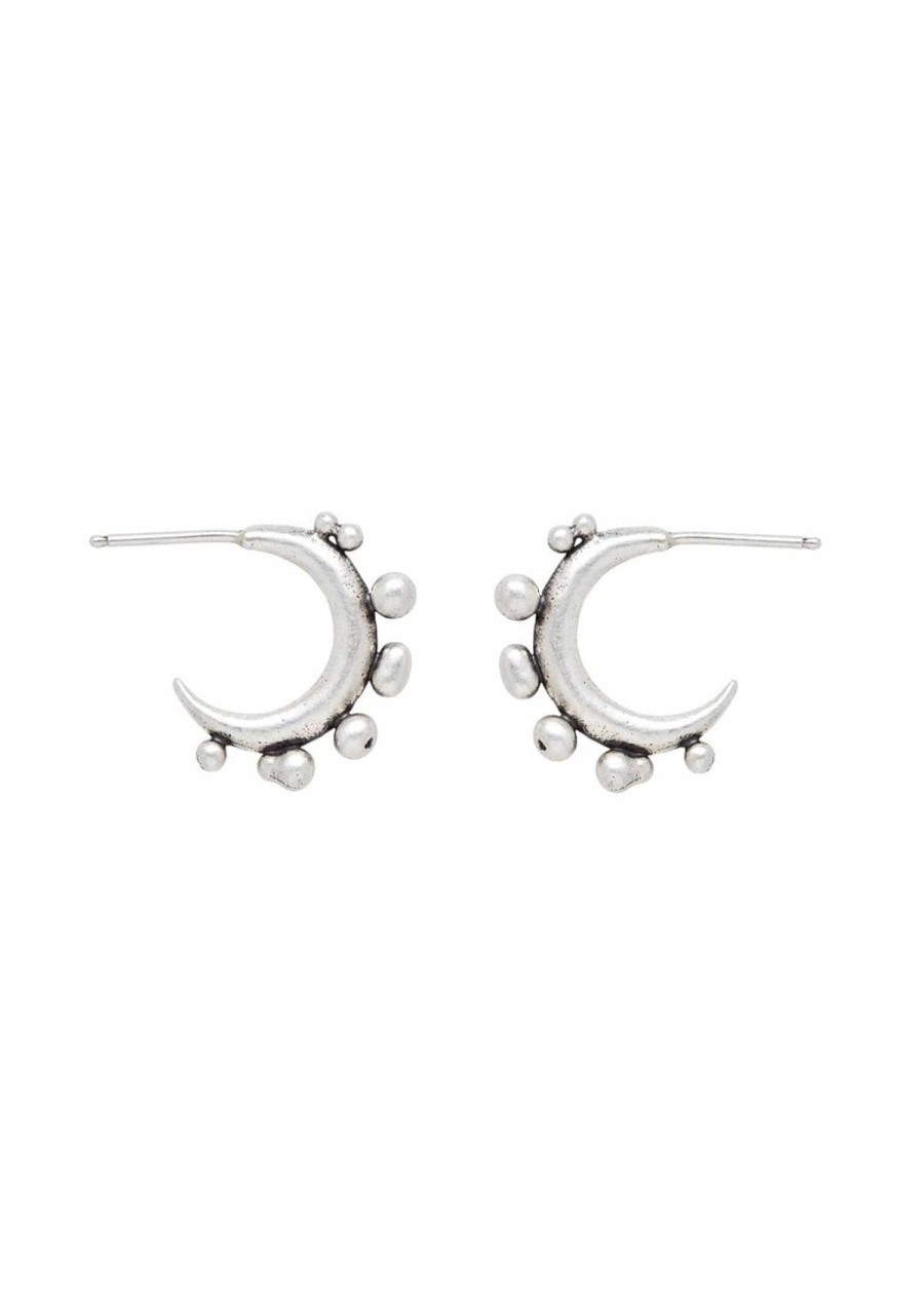 Accessories Julie Cohn Design Earrings | Julie Cohn Design Ore Crescent Sterling Silver Hoop Earring