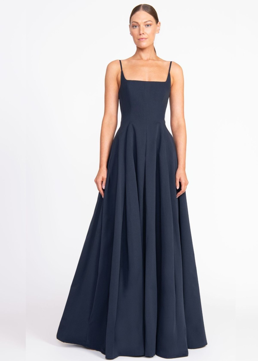 Clothing Staud | Staud Joli Maxi Dress Navy