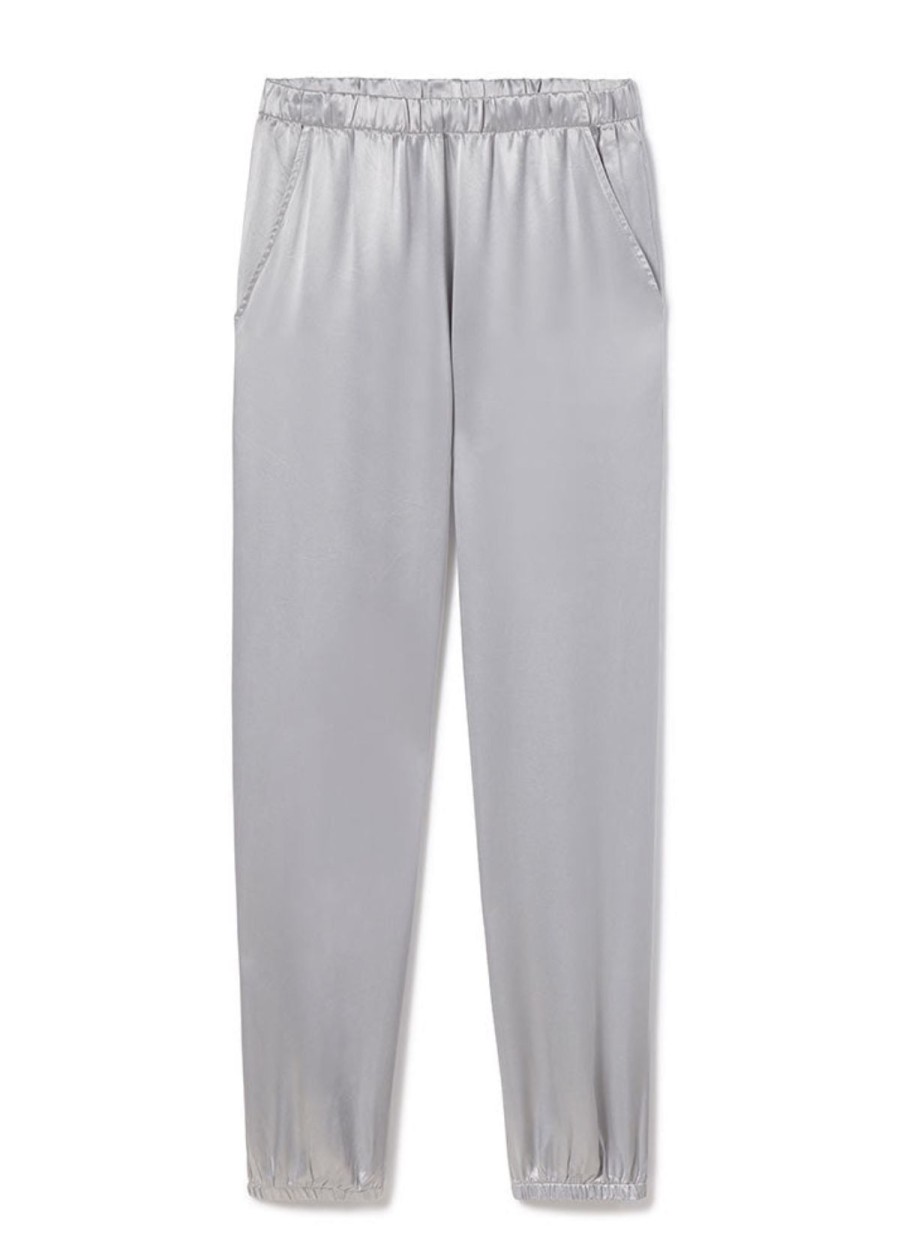 Clothing PJ Harlow | Pj Harlow Brandy Satin Jogger With Pockets