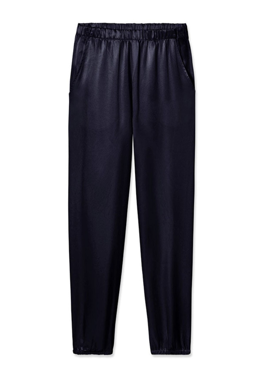 Clothing PJ Harlow | Pj Harlow Brandy Satin Jogger With Pockets