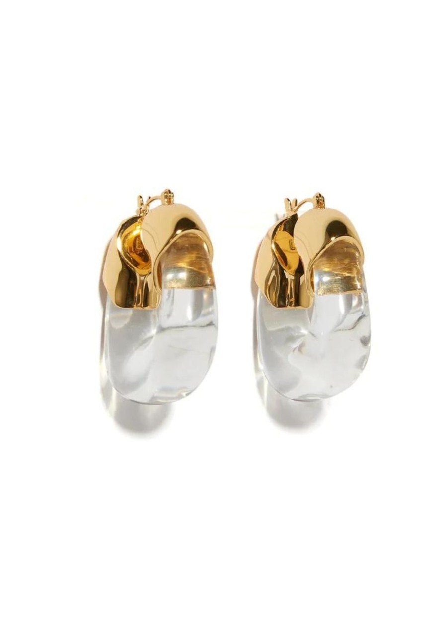 Accessories Lizzie Fortunato Earrings | Lizzie Fortunato Organic Hoop Earring - Clear