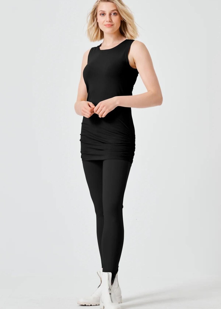 Clothing Planet by Lauren G | Planet Ruched Tank Black