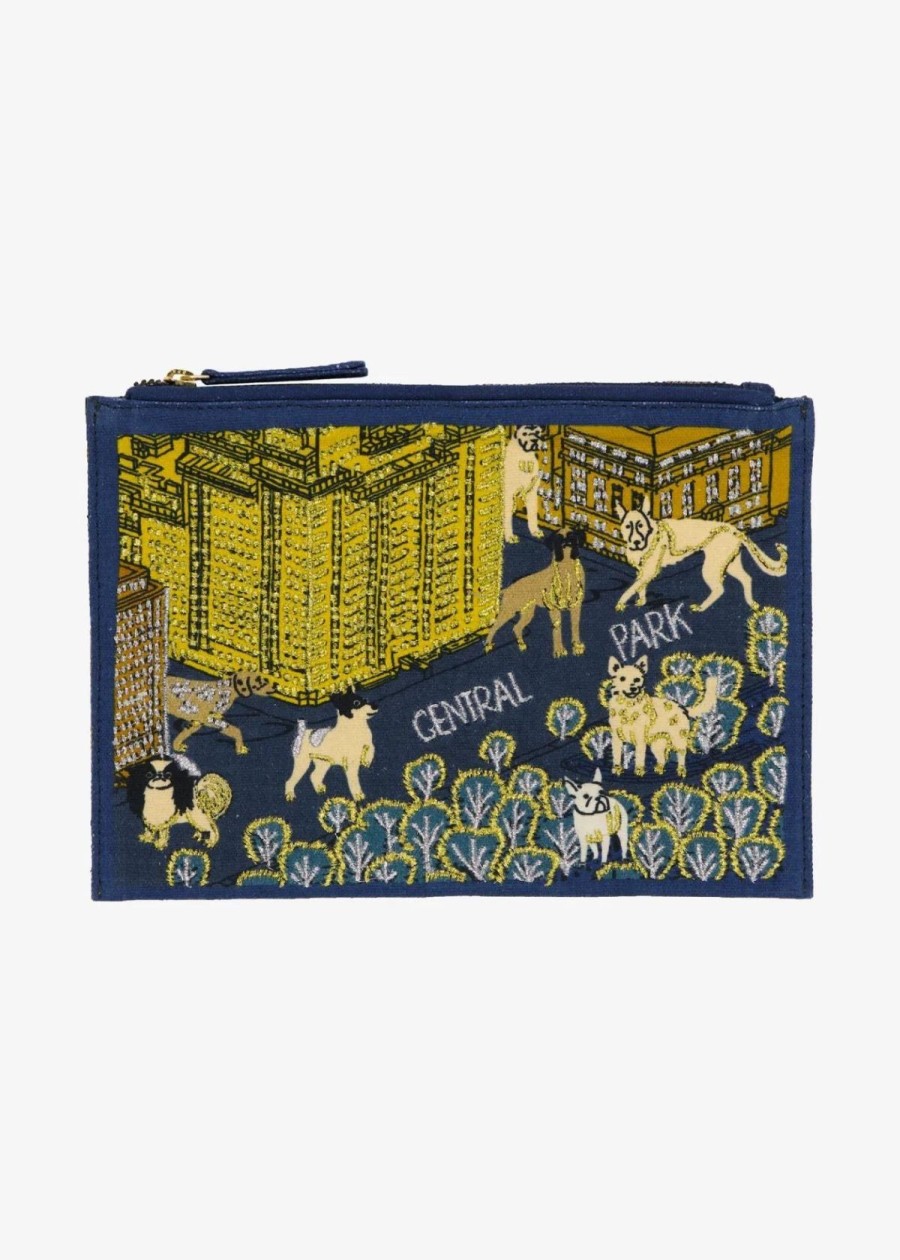 Accessories INOUI EDITIONS | Inoui Editions Central Park Embroidered Pouch - Navy