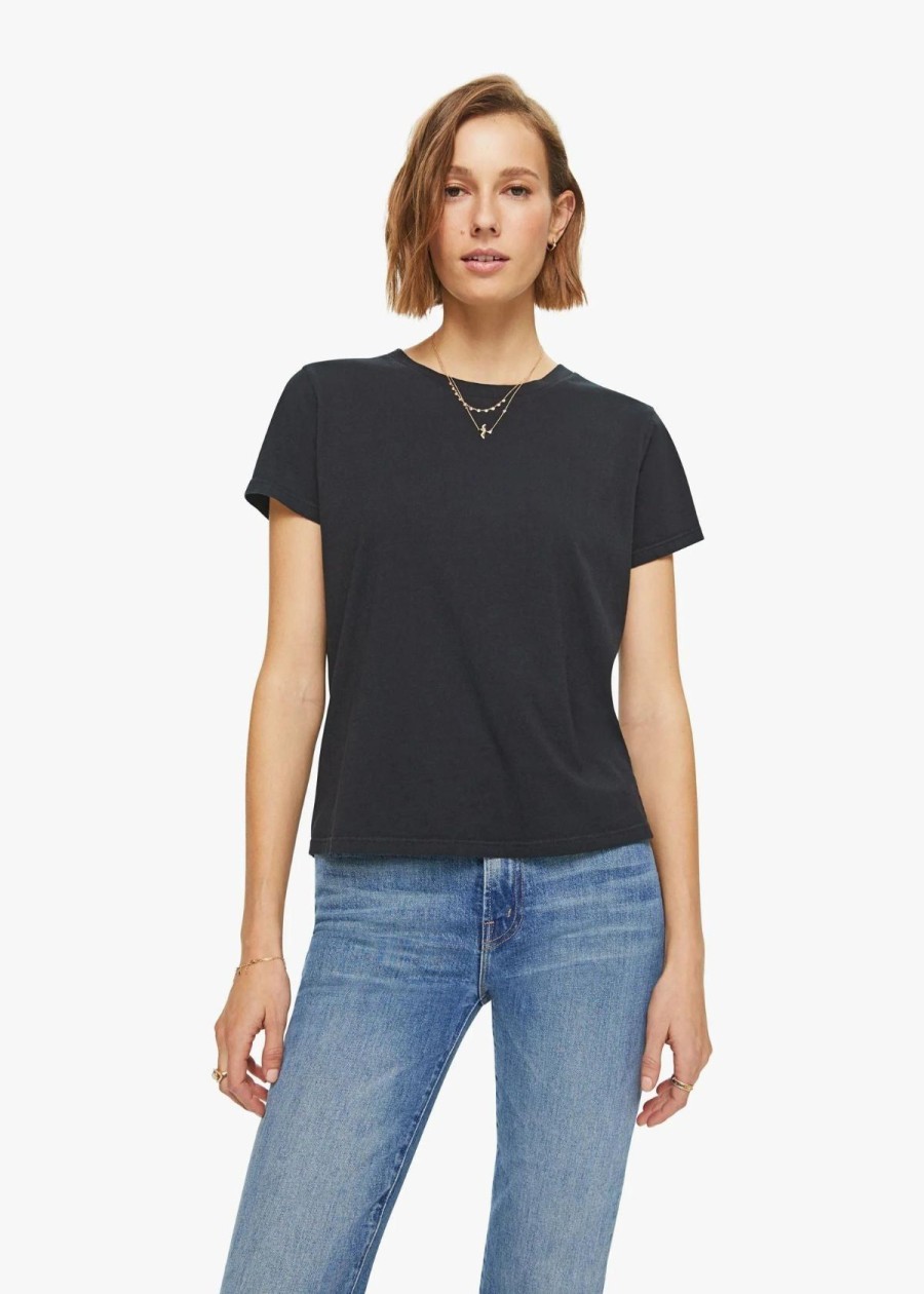 Clothing Mother | Mother The Lil Goodie Goodie Top Black