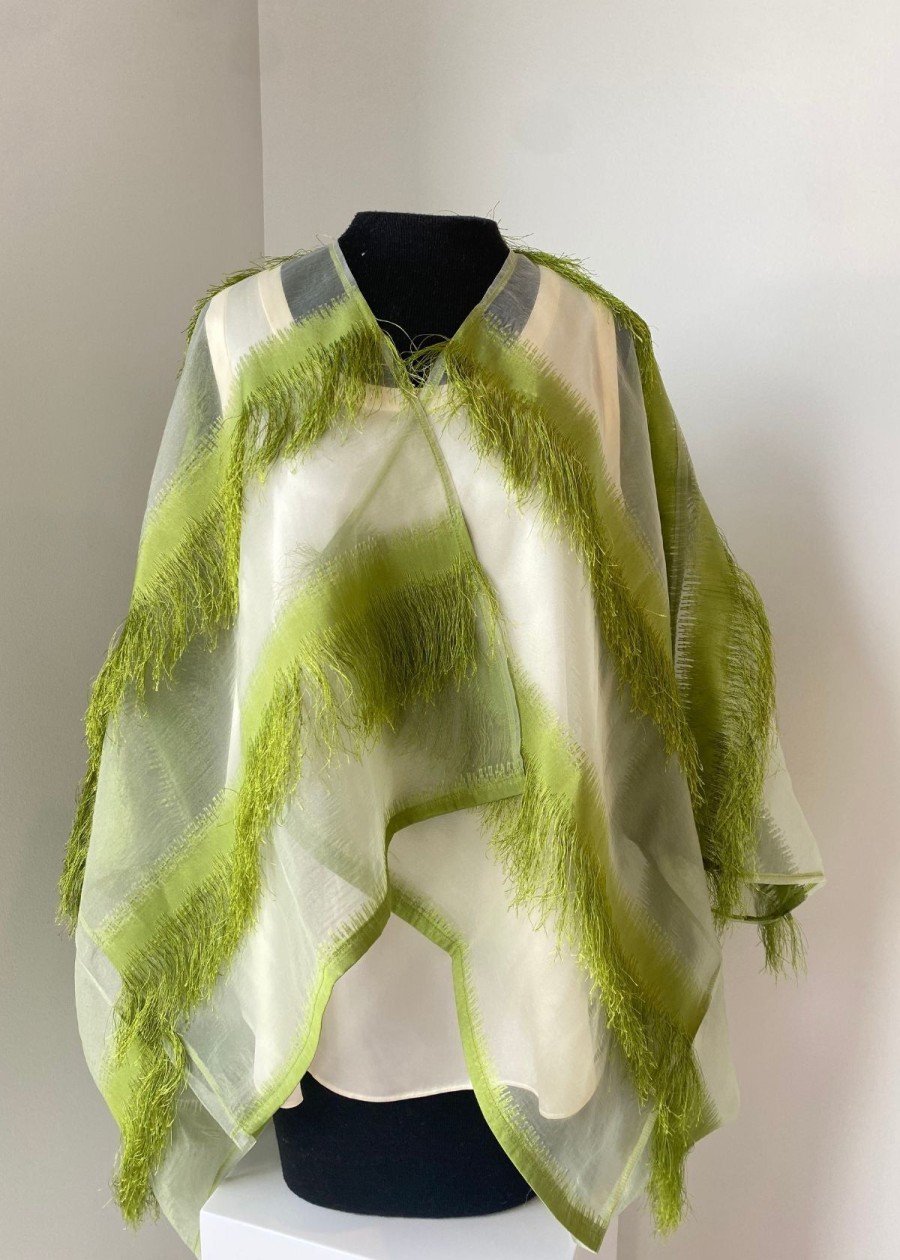 Accessories Claudio Cutuli | Claudio Cutuli Cherie Fringe Wrap - Lime