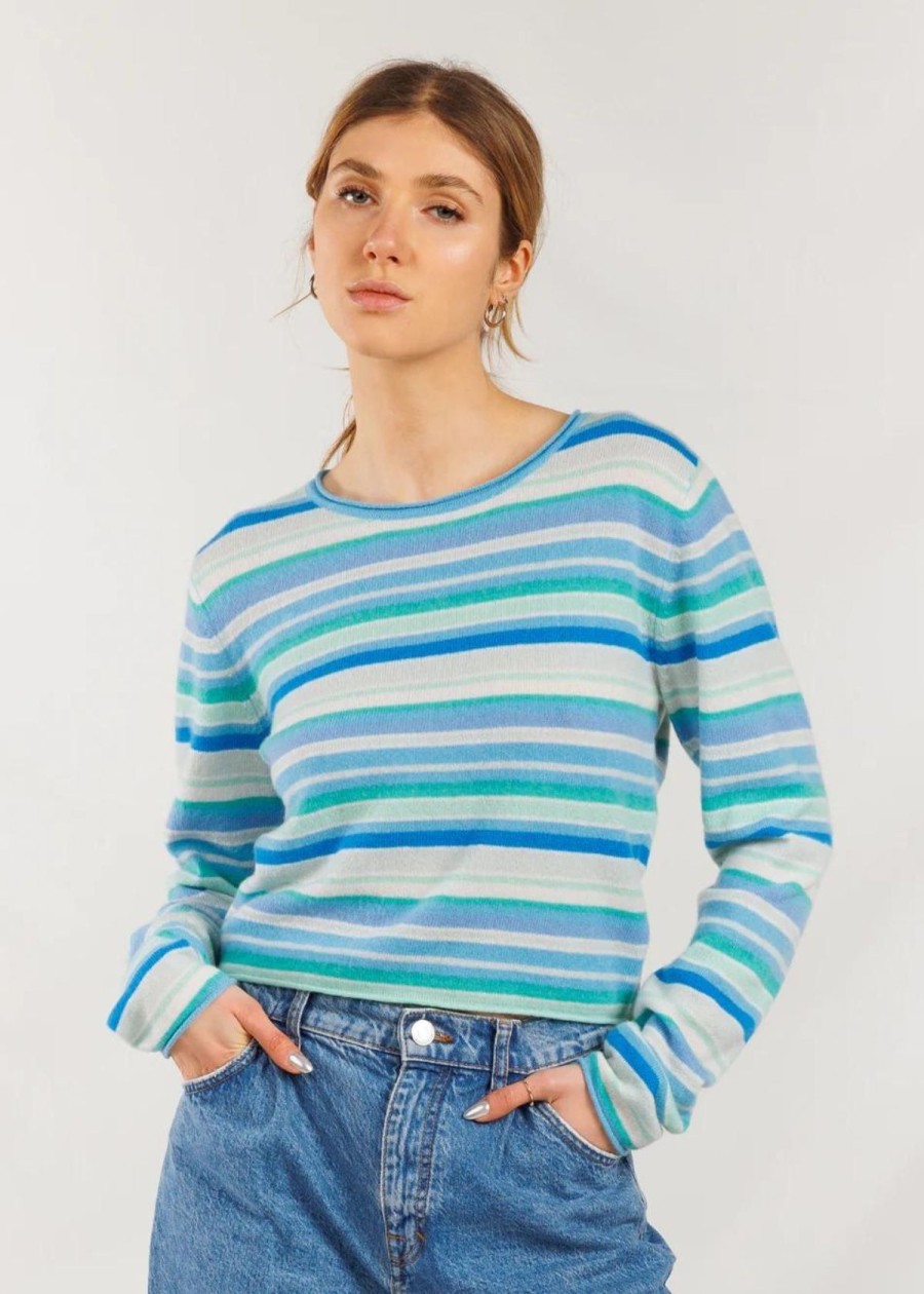 Clothing CRUSH. | Crush. Wizzy Striped Crew Neck Sweater Jeans