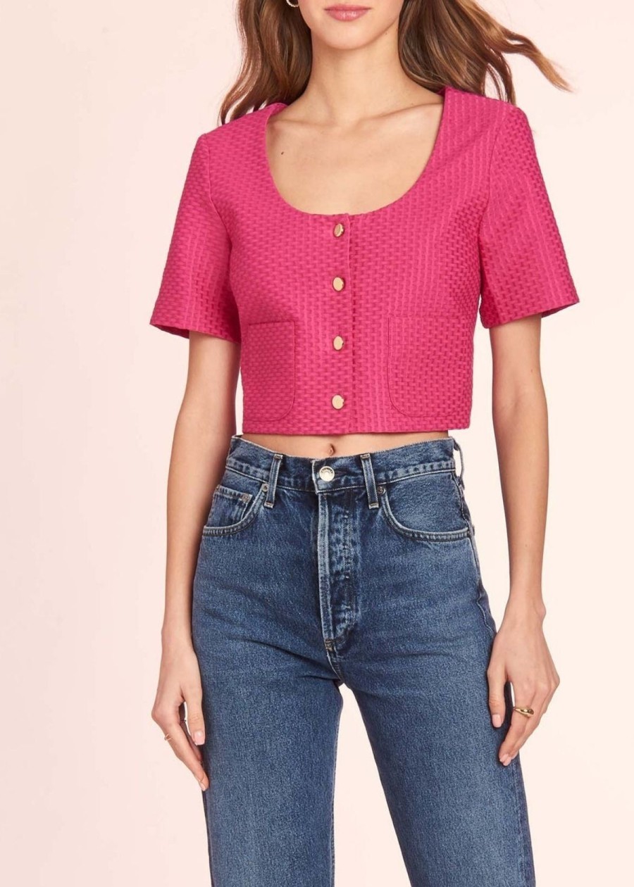 Clothing Amanda Uprichard | Amanda Uprichard Lenora Top Cranberry