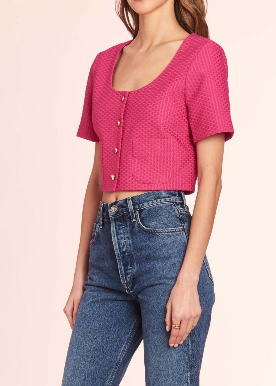 Clothing Amanda Uprichard | Amanda Uprichard Lenora Top Cranberry