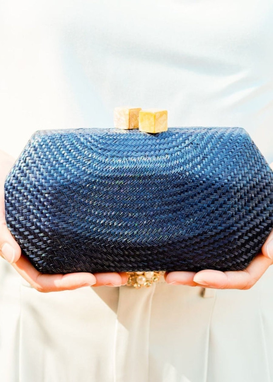 Accessories LIKHÂ | Likha Sarsuela Classic Handwoven Clutch Navy