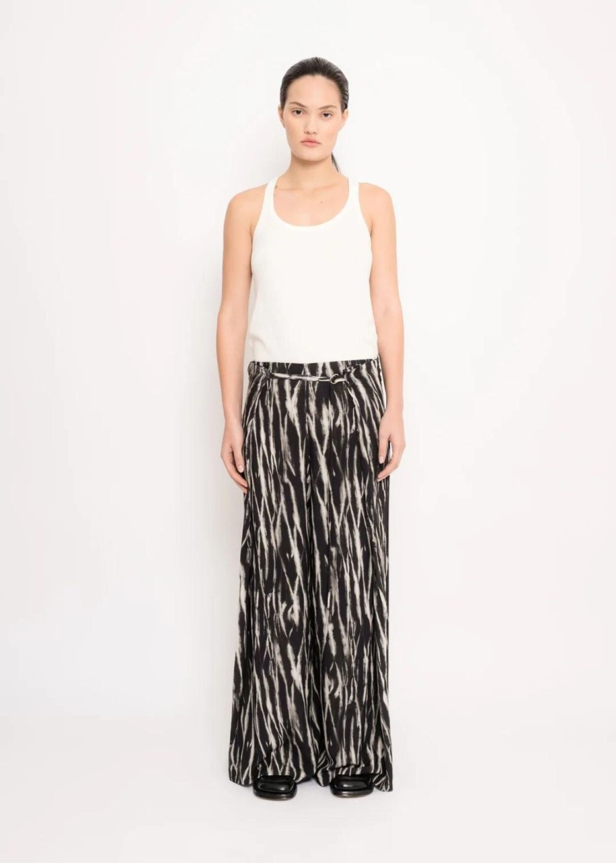 Clothing UMA | Raquel Davidowicz | Uma | Raquel Davidowicz Papel Wrapped Print Pant Black