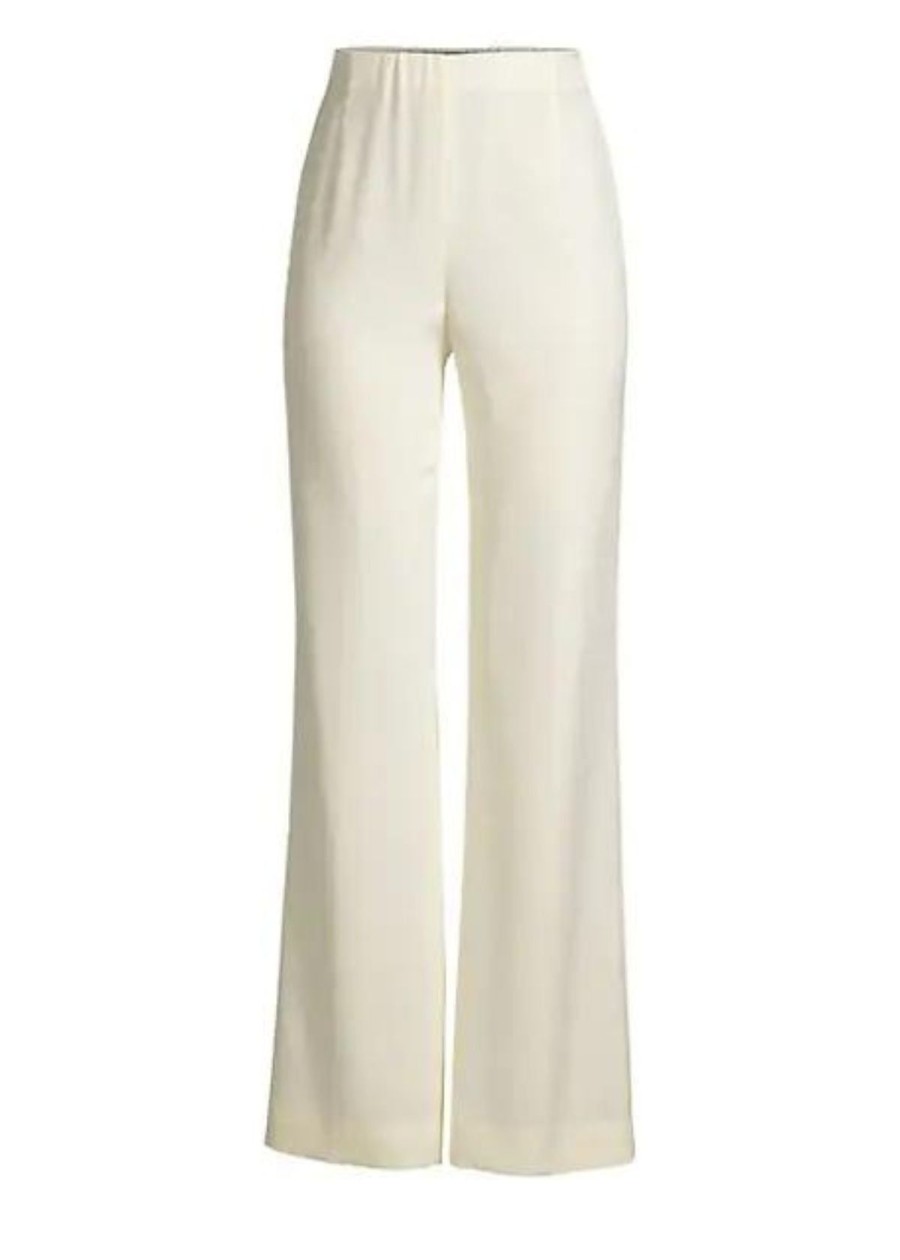 Clothing Lafayette 148 NY | Lafayette 148 Studio Pant In Silk Crepe De Chine Cloud