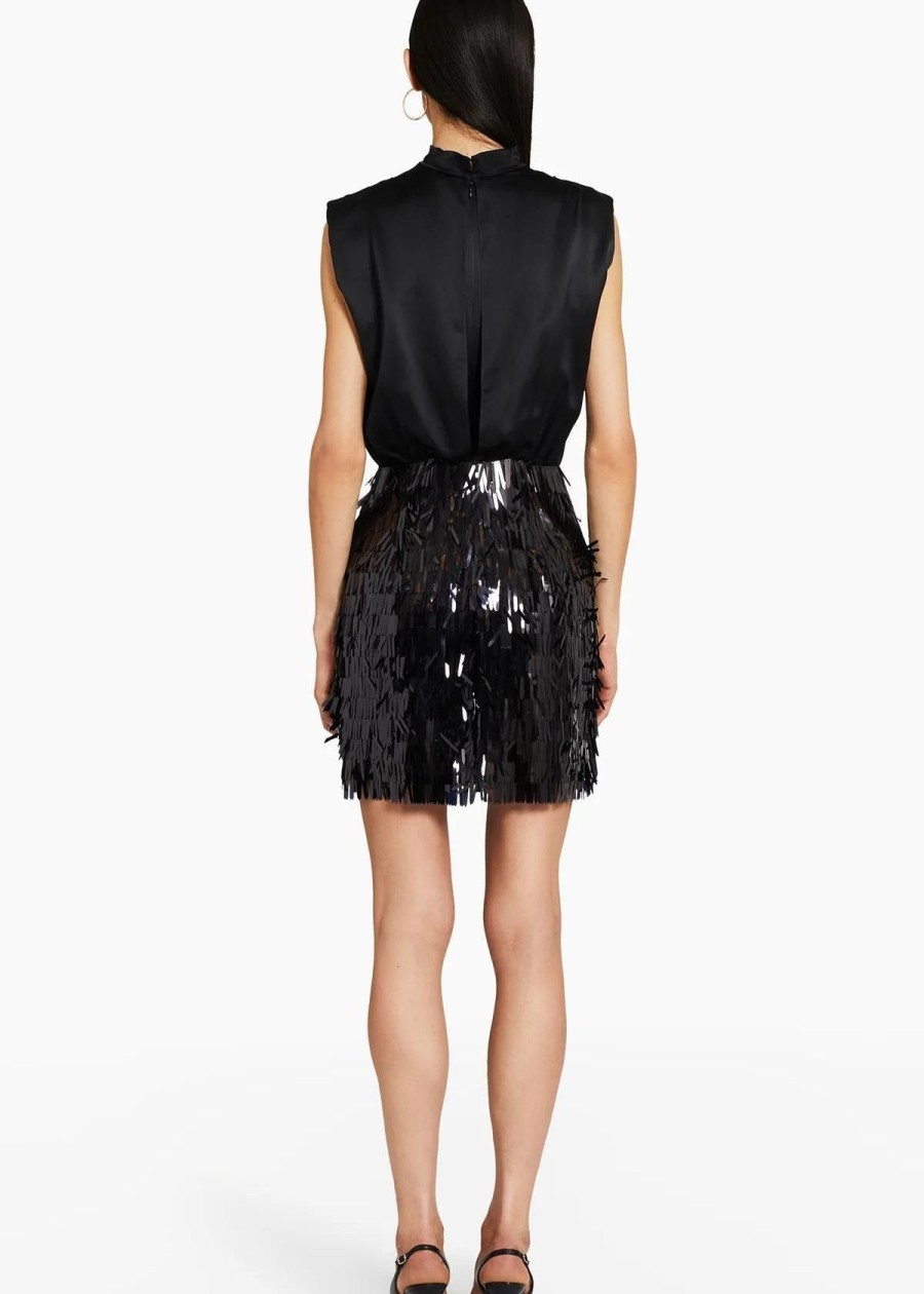 Clothing Amanda Uprichard | Amanda Uprichard Simran Sequin Dress Black