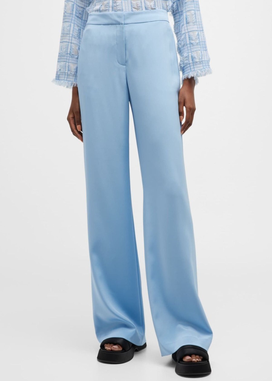 Clothing Lafayette 148 NY | Lafayette 148 Dalton Wide Leg Pant Cool Blue