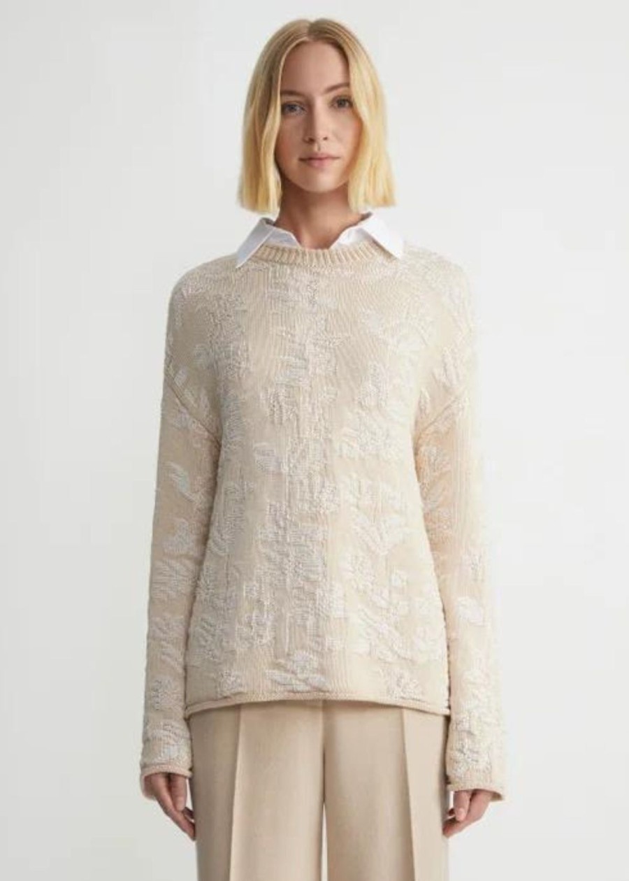 Clothing Lafayette 148 NY | Lafayette 148 Flora Bloom Sweater Pampas Plume Multi