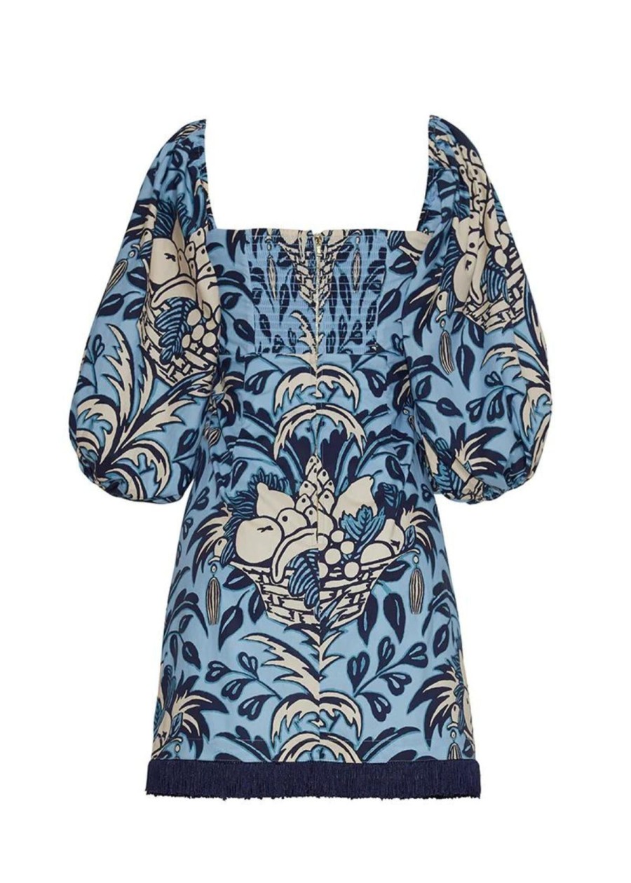 Clothing Cara Cara | Cara Cara Montauk Dress Blue Fruit Basket