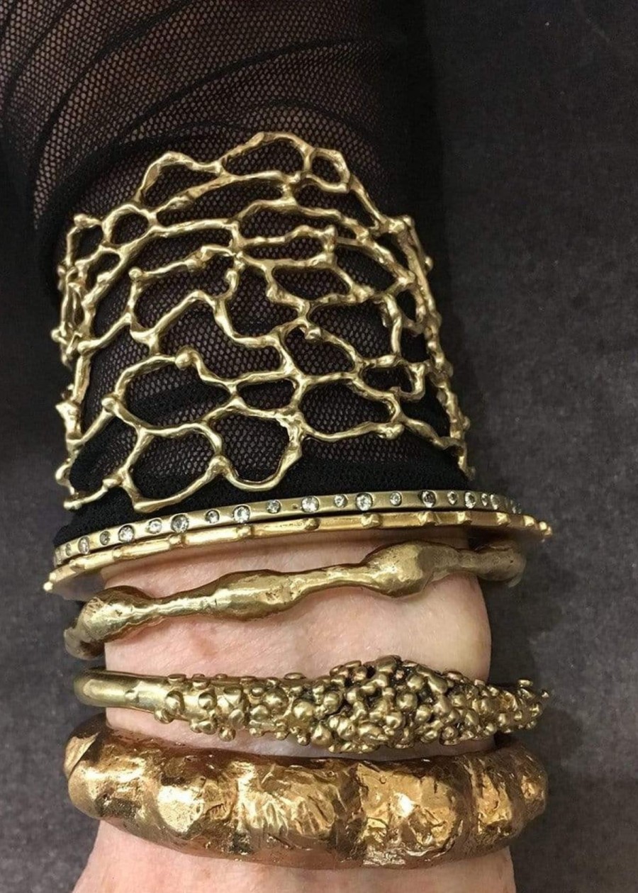 Accessories Julie Cohn Design Bracelets | Julie Cohn Design Caviar Bronze Cuff