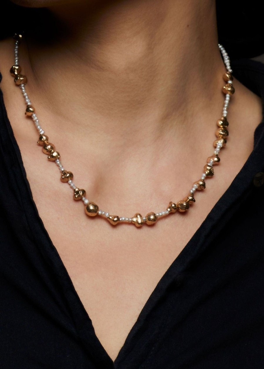 Accessories Julie Cohn Design Necklaces | Julie Cohn Design Venezia Pearl Bronze Necklace