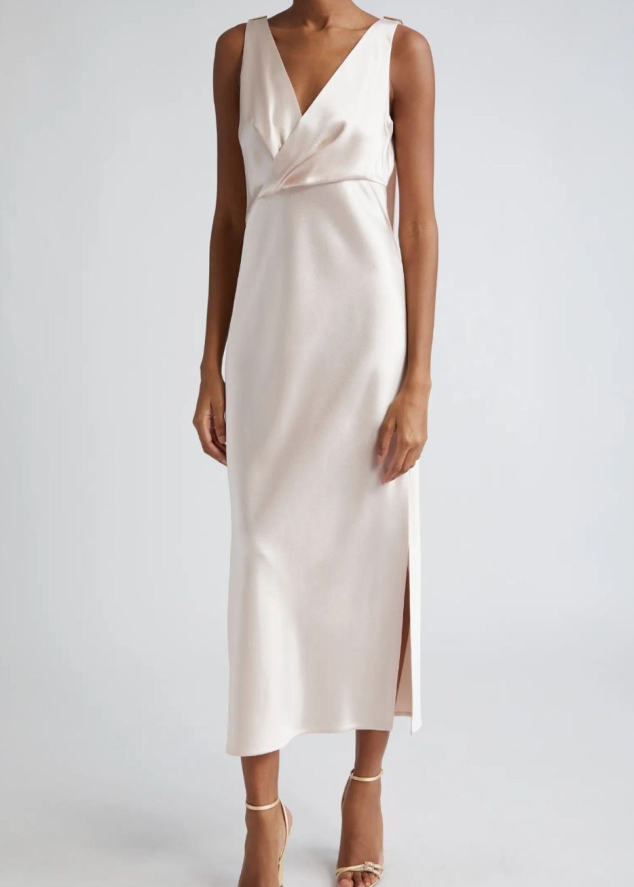 Clothing Jason Wu Collection | Jason Wu Collection Crepe Back Satin Cocktail Dress Rosewater