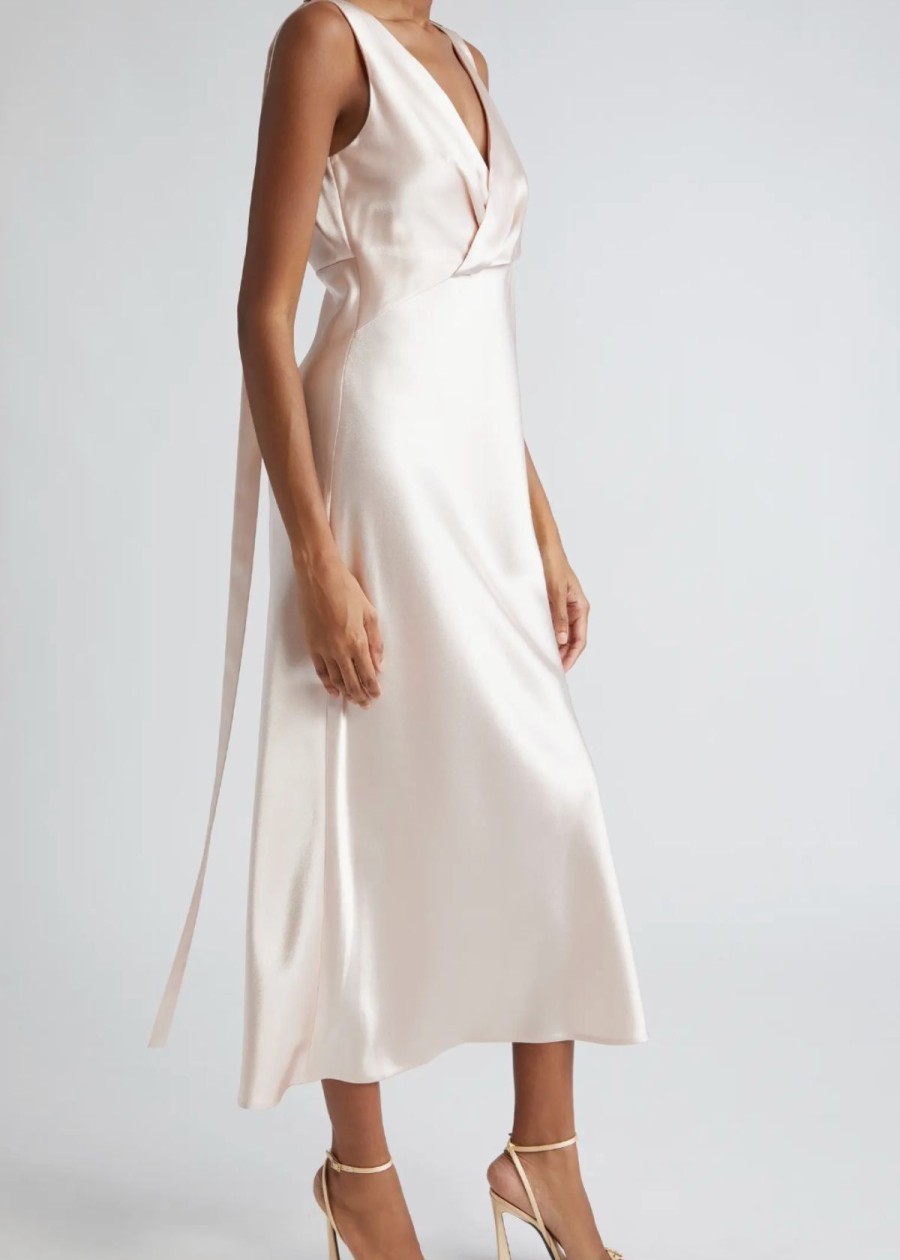 Clothing Jason Wu Collection | Jason Wu Collection Crepe Back Satin Cocktail Dress Rosewater