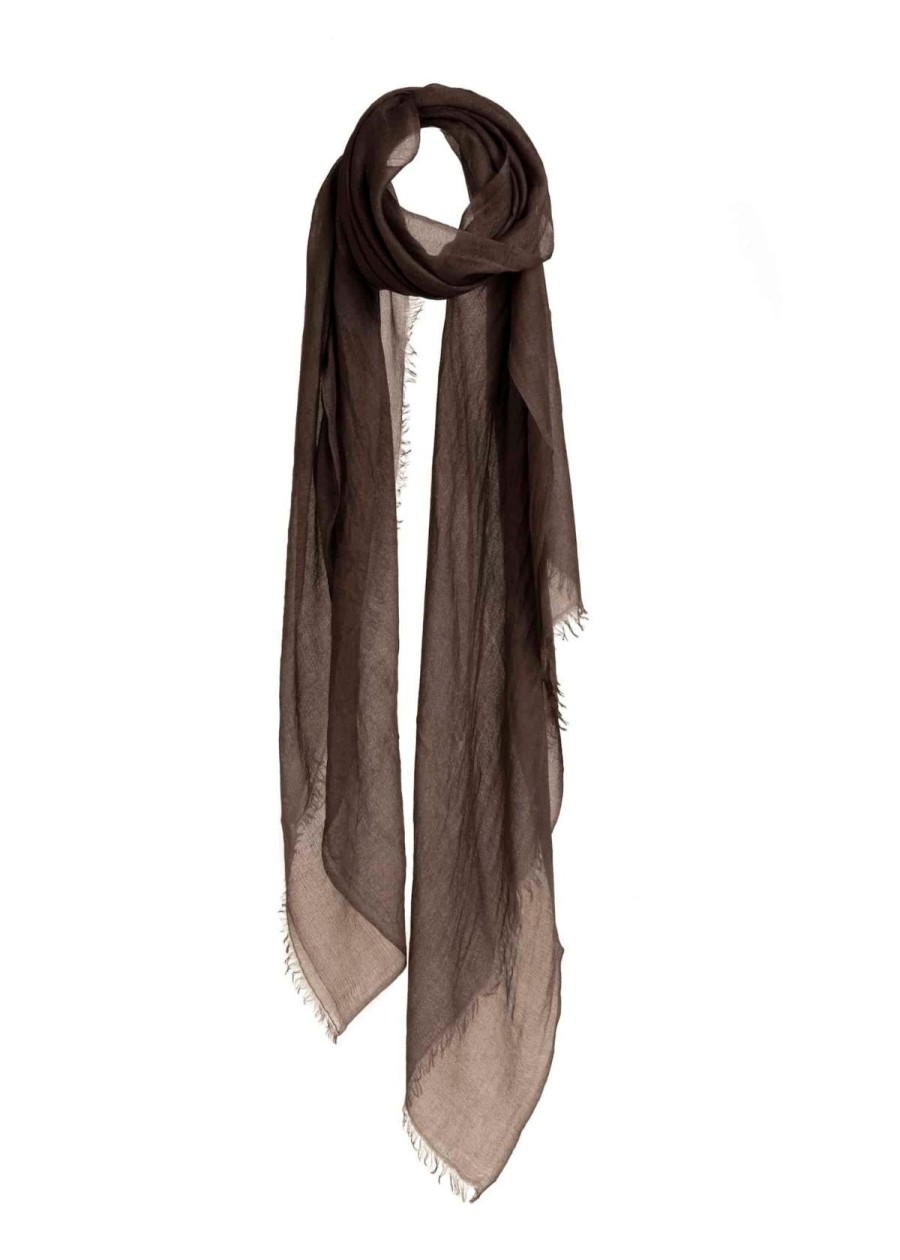 Accessories Mirror in the Sky | Mirror In The Sky Souffle Cashmere Shawl - Chocolate