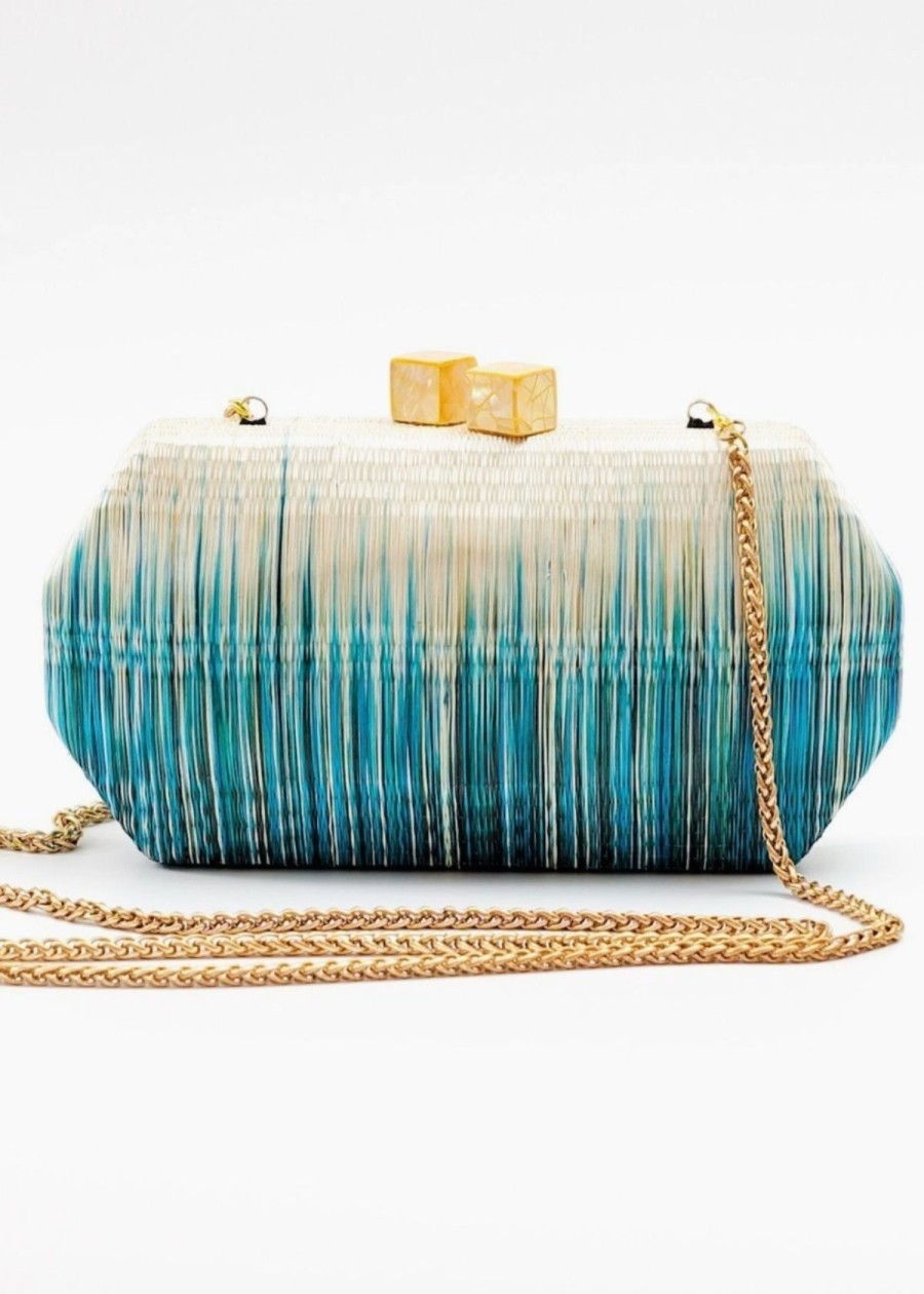 Accessories LIKHÂ | Likha Handwoven Clutch Teal