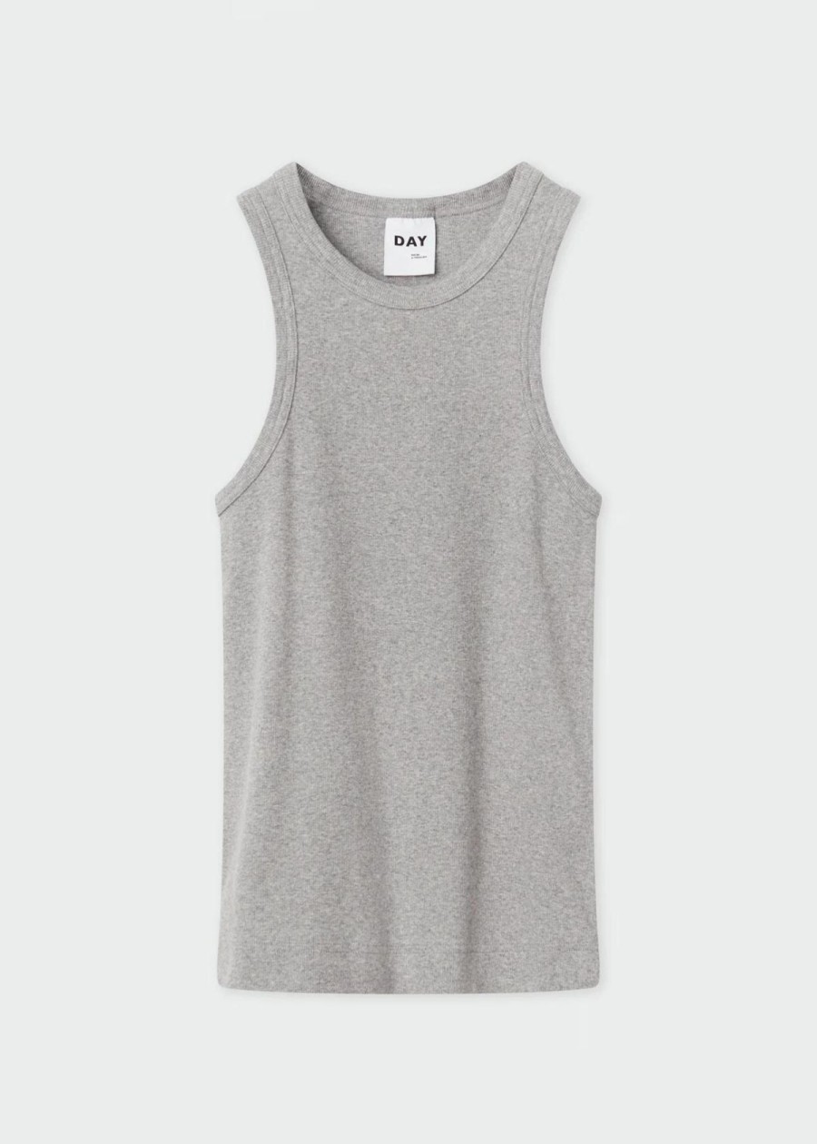 Clothing DAY Birger et Mikkelsen | Day Alisson Classic Rib Tank Top Grey