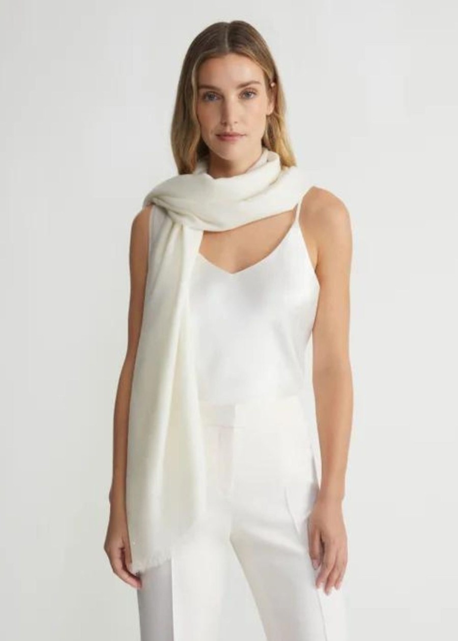 Accessories Lafayette 148 NY | Lafayette 148 Sequin Wool Shawl - Ivory