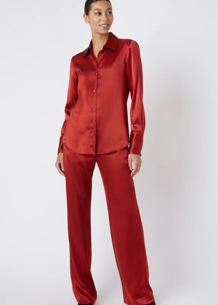 Clothing Kal Rieman | Kal Rieman Classic Tailored Top Rust