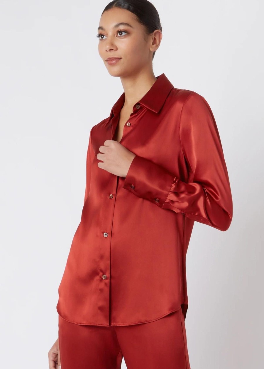 Clothing Kal Rieman | Kal Rieman Classic Tailored Top Rust