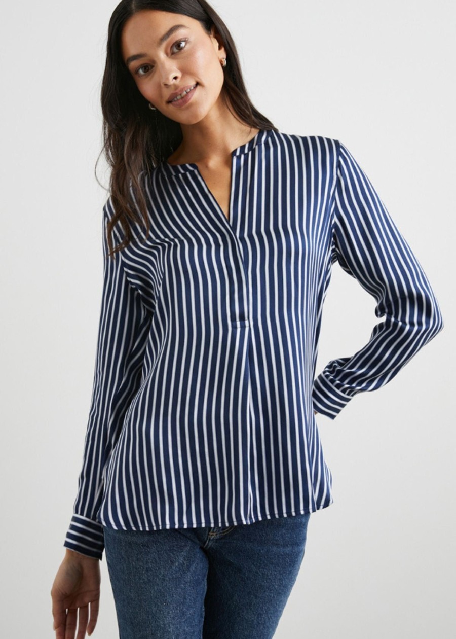 Clothing Rails | Rails Pearl Top Navy Kent Stripe