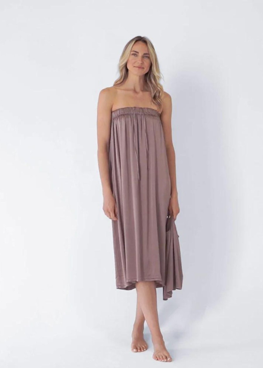 Clothing PJ Harlow | Pj Harlow Bella Maxi Satin Dress/Skirt Copper