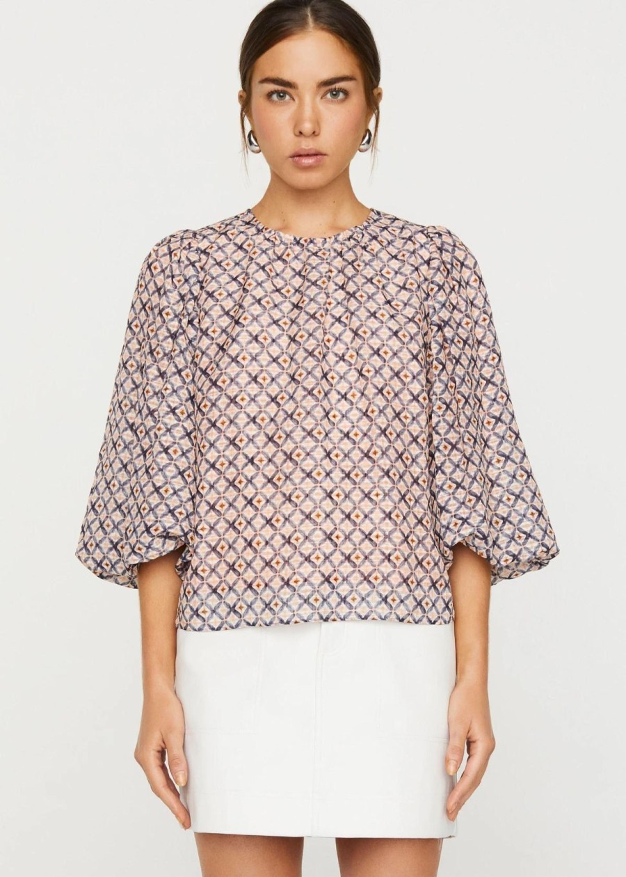 Clothing Marie Oliver | Marie Oliver Harly Top Blush Lattice