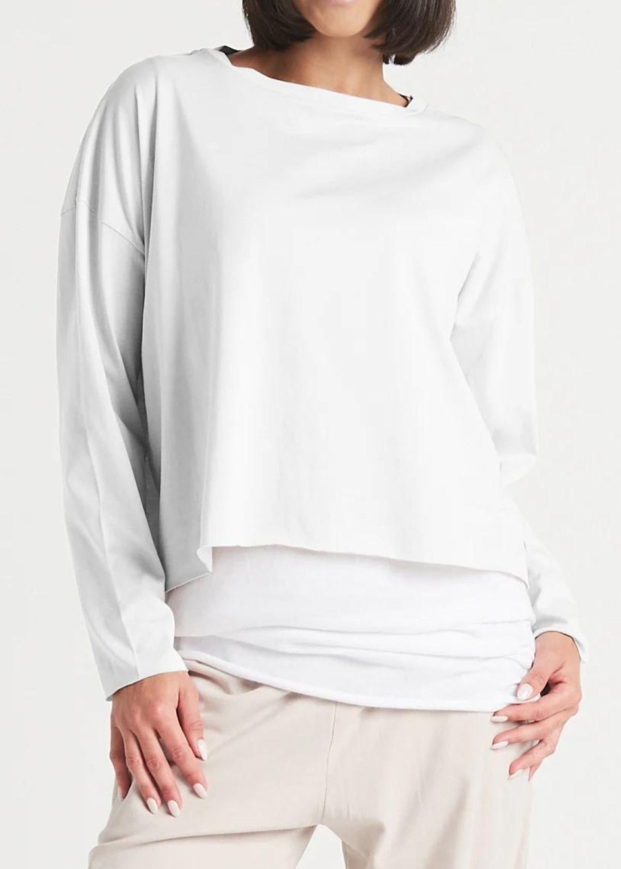 Clothing Planet by Lauren G | Planet Pima Cotton Mini Luxury Boxy Tee White